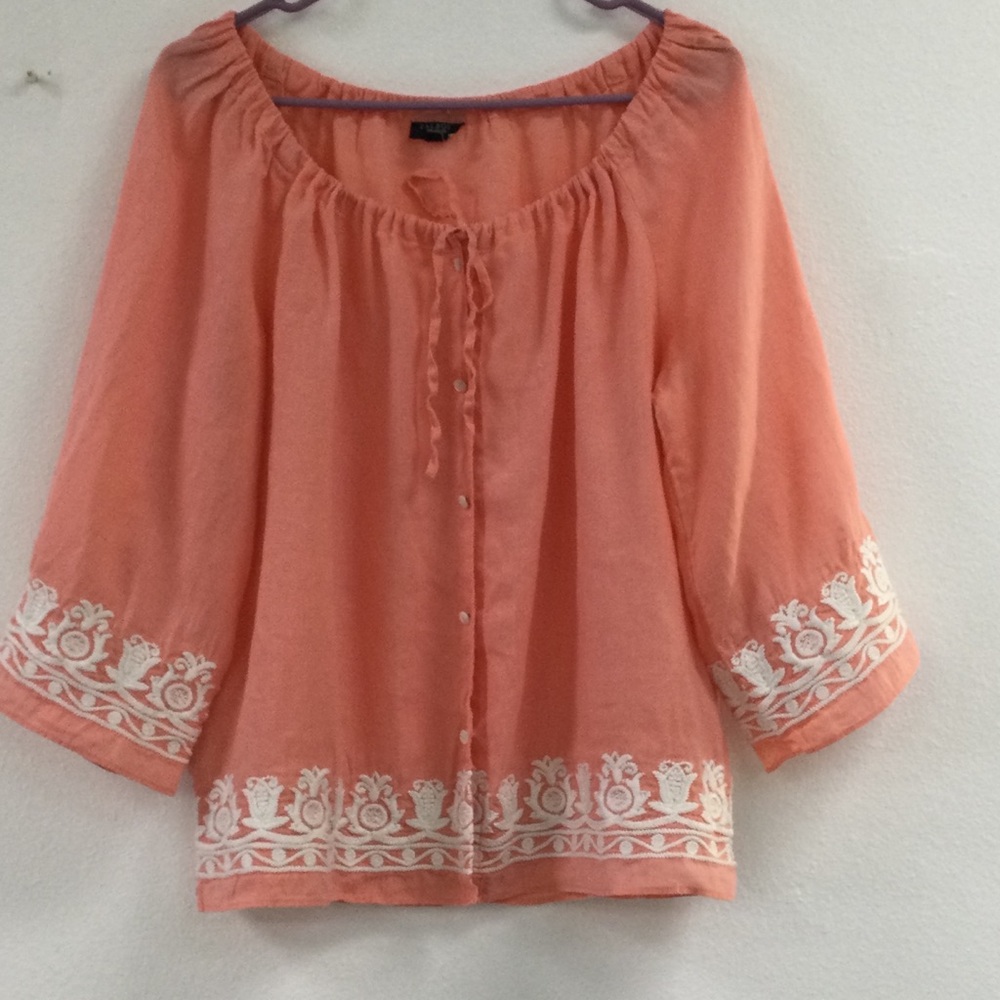 Talbots linen blouse